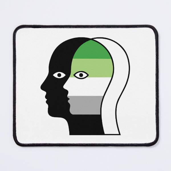 Item preview, Aromantic Pride Minimalist Twin Faces - Lgbtq Abstract Silhouette designed and sold by Cannaxes Studio.