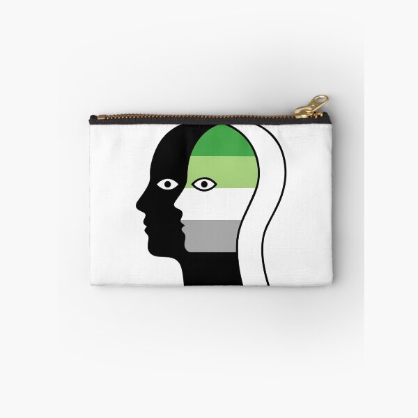 Item preview, Aromantic Pride Minimalist Twin Faces - Lgbtq Abstract Silhouette designed and sold by Cannaxes Studio.