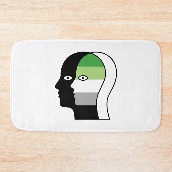 Item preview, Aromantic Pride Minimalist Twin Faces - Lgbtq Abstract Silhouette designed and sold by Cannaxes Studio.