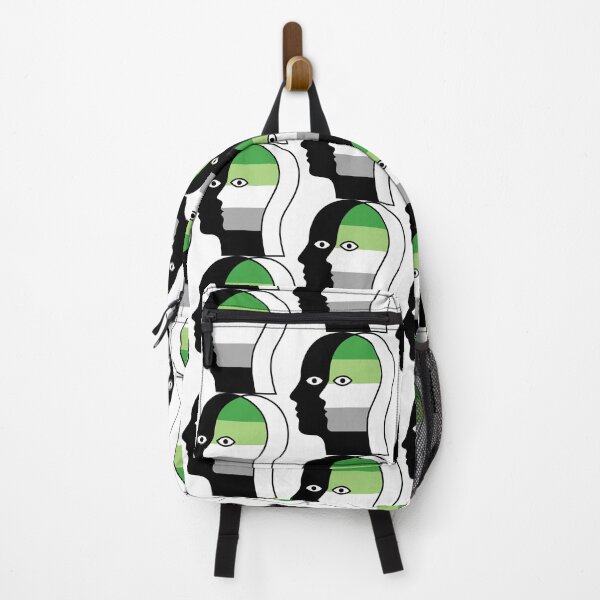 Item preview, Aromantic Pride Minimalist Twin Faces - Lgbtq Abstract Silhouette designed and sold by Cannaxes Studio.