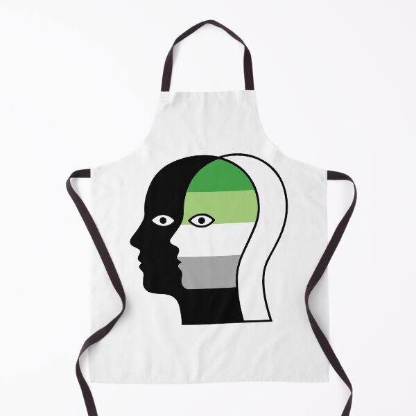 Item preview, Aromantic Pride Minimalist Twin Faces - Lgbtq Abstract Silhouette designed and sold by Cannaxes Studio.
