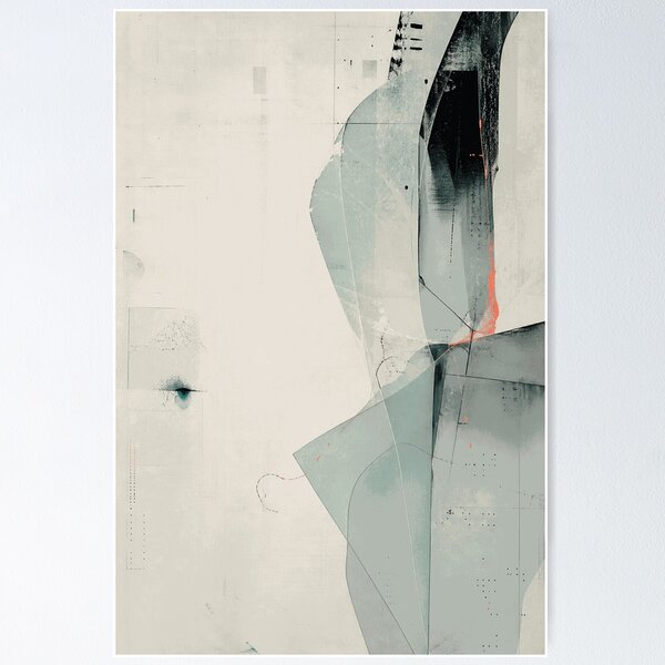 Item preview, Minimalist Abstract Teal Flow designed and sold by KannithSalliven.