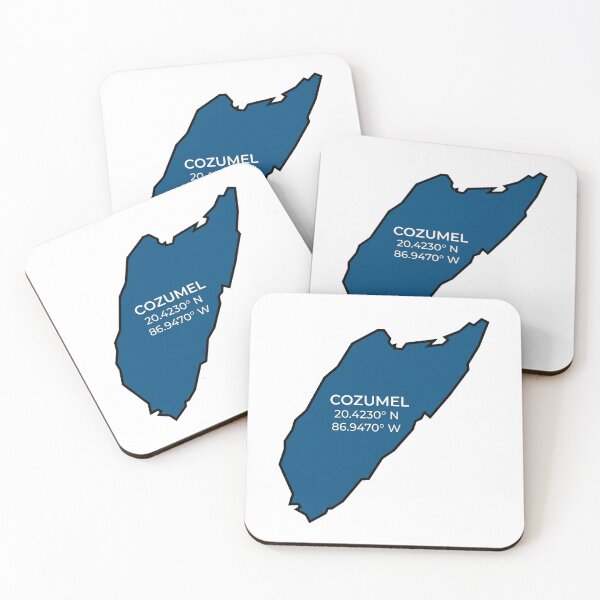 Item preview, Cozumel Map Modern Minimalist Silhouette Art designed and sold by DuckOddity.