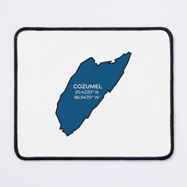 Item preview, Cozumel Map Modern Minimalist Silhouette Art designed and sold by DuckOddity.