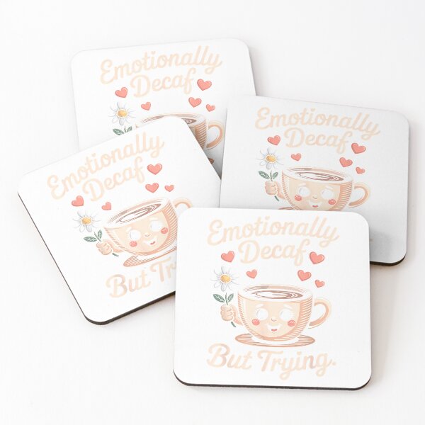 Item preview, Emotionally Decaf But Trying – Cute Coffee Quote T-Shirt designed and sold by gidget-gadget.