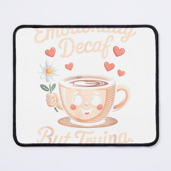 Item preview, Emotionally Decaf But Trying – Cute Coffee Quote T-Shirt designed and sold by gidget-gadget.