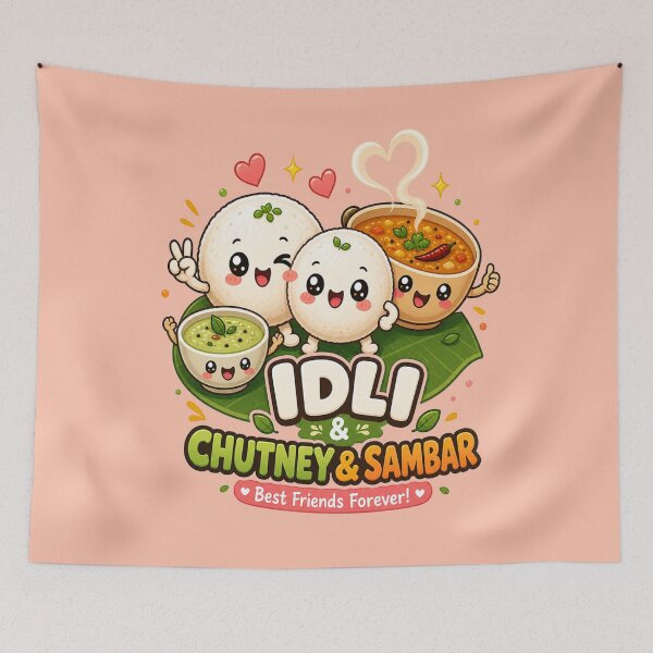 Item preview, Cute Idli Chutney Sambar Best Friends Forever – Kawaii South Indian Food designed and sold by Globalcitytees.