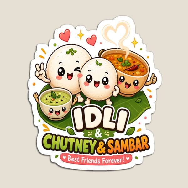 Item preview, Cute Idli Chutney Sambar Best Friends Forever – Kawaii South Indian Food designed and sold by Globalcitytees.