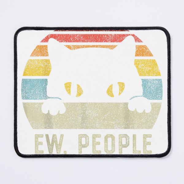 Item preview, Ew People Retro Cat Funny Vintage Anti Social Introvert T-Shirt designed and sold by gidget-gadget.