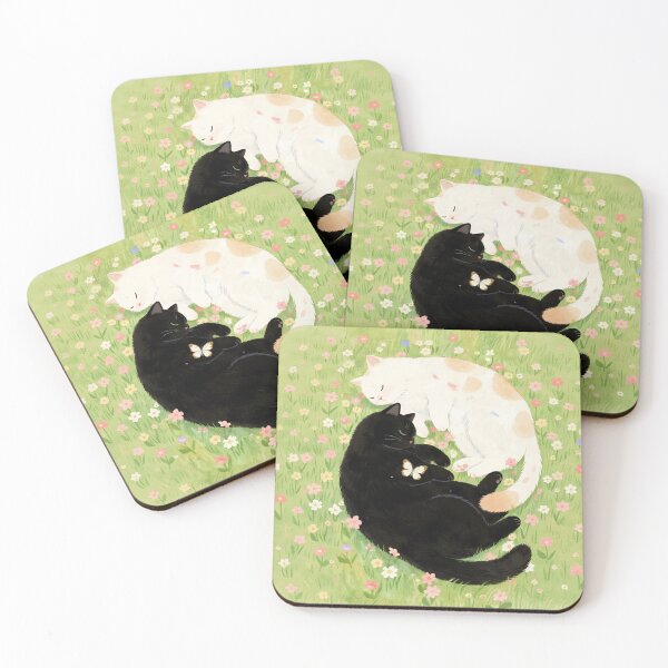 Item preview, Black cat and white cat designed and sold by xianxiu-ling.