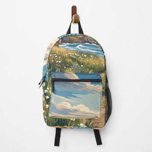 Item preview, Vintage Painted Coastal Meadow Digital Poster designed and sold by STTrillionTEES.