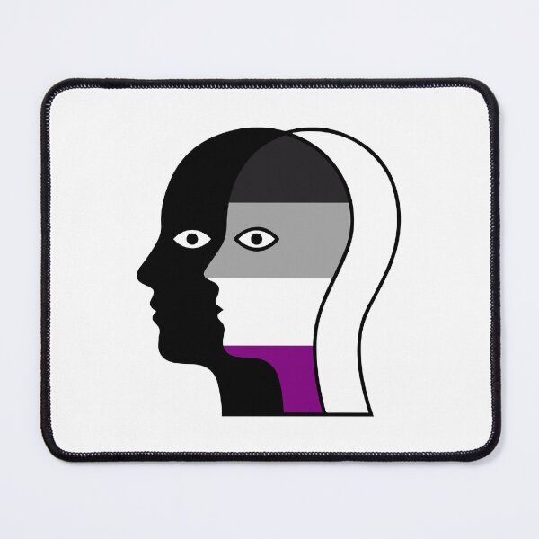 Item preview, Abstract Asexual Pride Flag Face - Minimalist Optical Illusion designed and sold by Cannaxes Studio.