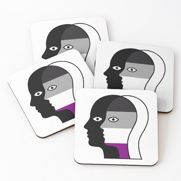 Item preview, Abstract Asexual Pride Flag Face - Minimalist Optical Illusion designed and sold by Cannaxes Studio.