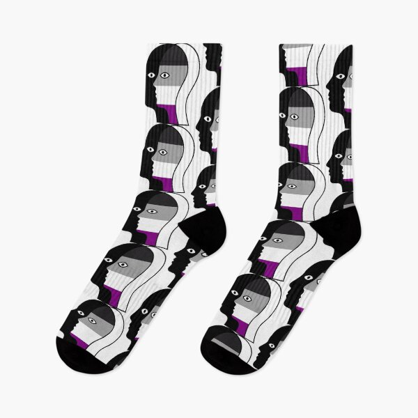 Item preview, Abstract Asexual Pride Flag Face - Minimalist Optical Illusion designed and sold by Cannaxes Studio.