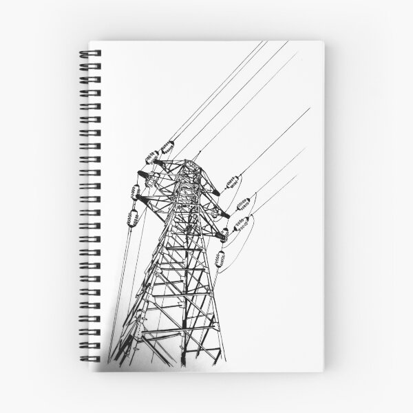 Item preview, Drawing of an electricity pylon designed and sold by Floboutique.