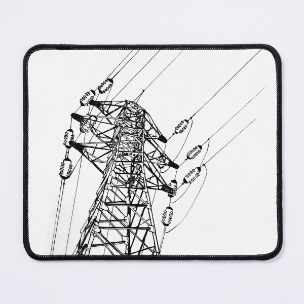 Item preview, Drawing of an electricity pylon designed and sold by Floboutique.