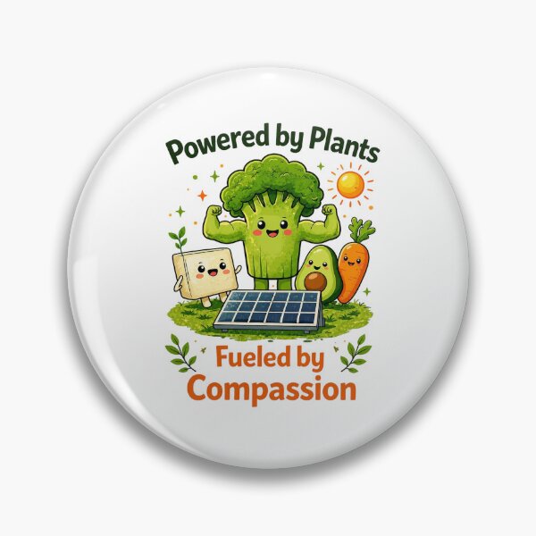 Item preview, Powered by Plants designed and sold by RGUVegan.