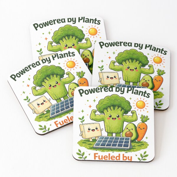 Item preview, Powered by Plants designed and sold by RGUVegan.