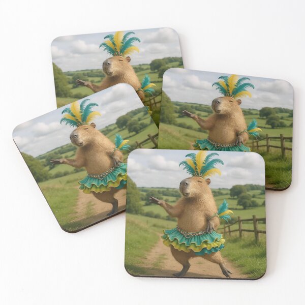Item preview, Festive Dancing Capybara in Samba Carnival Costume designed and sold by Sybille-Yates.