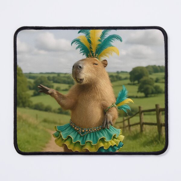 Item preview, Festive Dancing Capybara in Samba Carnival Costume designed and sold by Sybille-Yates.