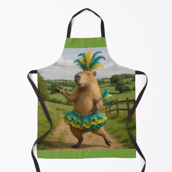 Item preview, Festive Dancing Capybara in Samba Carnival Costume designed and sold by Sybille-Yates.