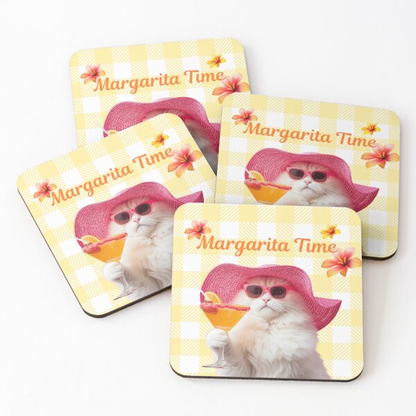 Item preview, Cool Cat Drinking A Cocktail with the words "Margarita Time" designed and sold by Soulstar Designs.
