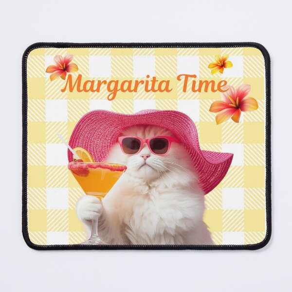 Item preview, Cool Cat Drinking A Cocktail with the words "Margarita Time" designed and sold by Soulstar Designs.