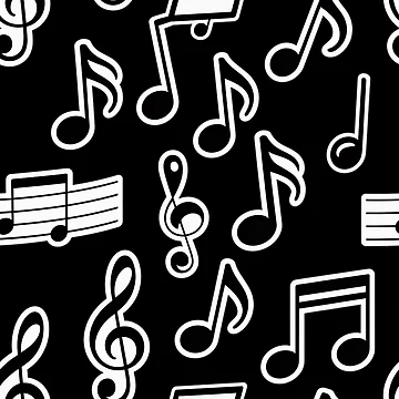 Artwork thumbnail, Musical Notes Pattern Design by SteezeeStore