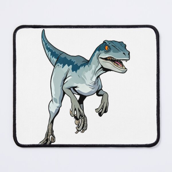 Item preview, Agile Blue Velociraptor in Motion designed and sold by Bubble-Bay Shop.