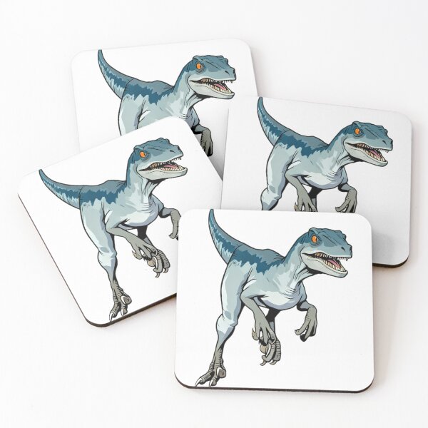 Item preview, Agile Blue Velociraptor in Motion designed and sold by Bubble-Bay Shop.