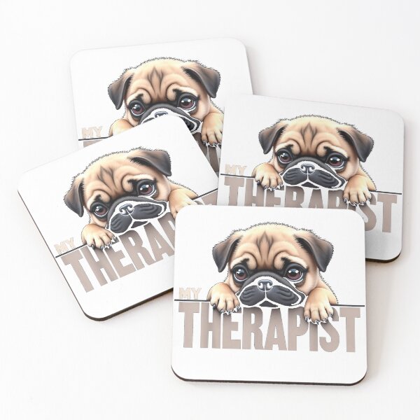 Item preview, Funny Puppy My Therapist Pug Dog T-Shirt designed and sold by gidget-gadget.