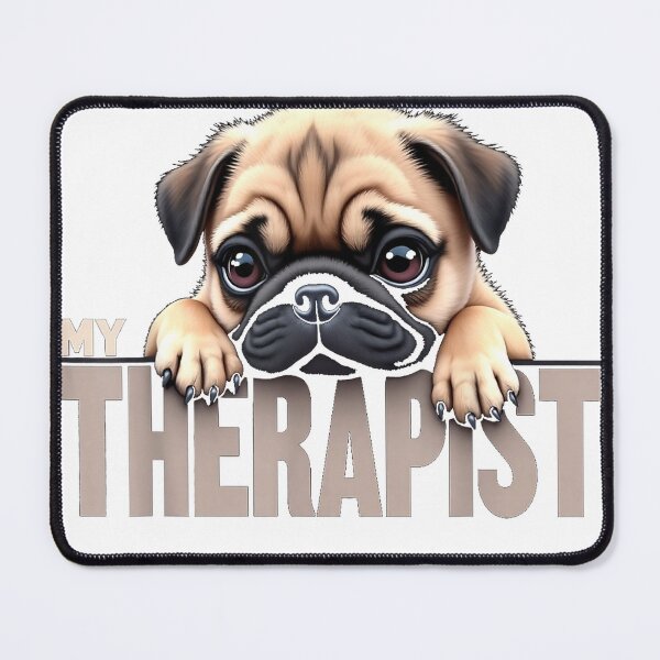 Item preview, Funny Puppy My Therapist Pug Dog T-Shirt designed and sold by gidget-gadget.