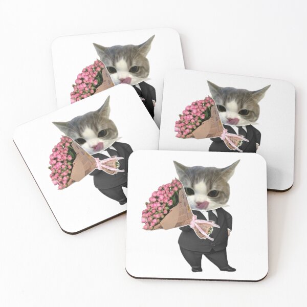 Item preview, Cat In Tuxedo Holding Bouquet Gentleman Sticke designed and sold by Mustangana.