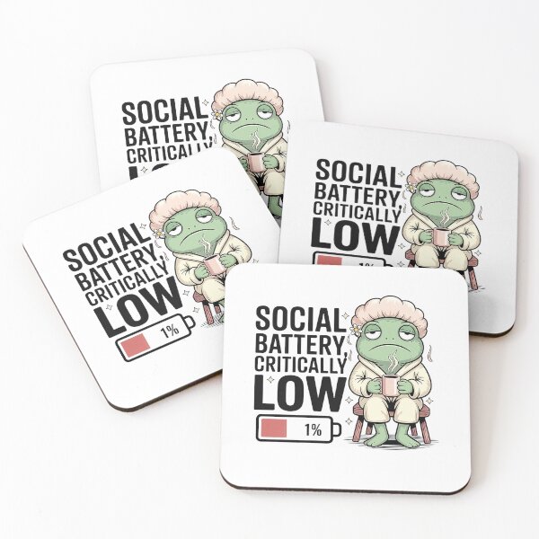 Item preview, Funny Social Battery Critically Low Frog Introvert Premium Tri-Blend T-Shirt designed and sold by gidget-gadget.