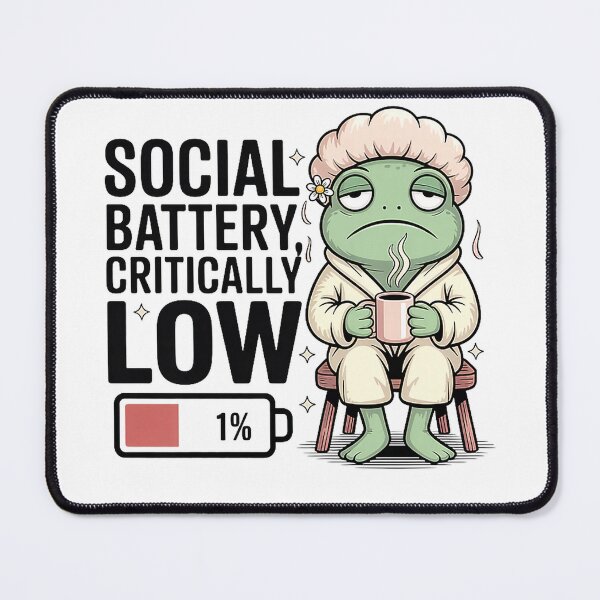 Item preview, Funny Social Battery Critically Low Frog Introvert Premium Tri-Blend T-Shirt designed and sold by gidget-gadget.