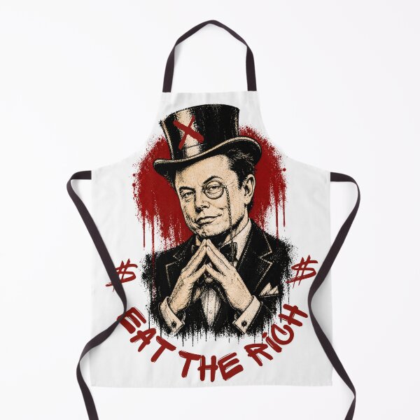 Item preview, Eat The Rich Print / Elon anti capitalism  designed and sold by Thehatinthecat.