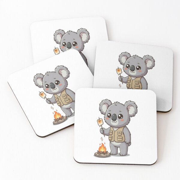 Item preview, Cute Koala Roasting Marshmallow Campfire designed and sold by Ella_Sketch.