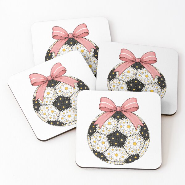 Item preview, Floral Soccer Ball Pink Bow designed and sold by GenesixDesign.