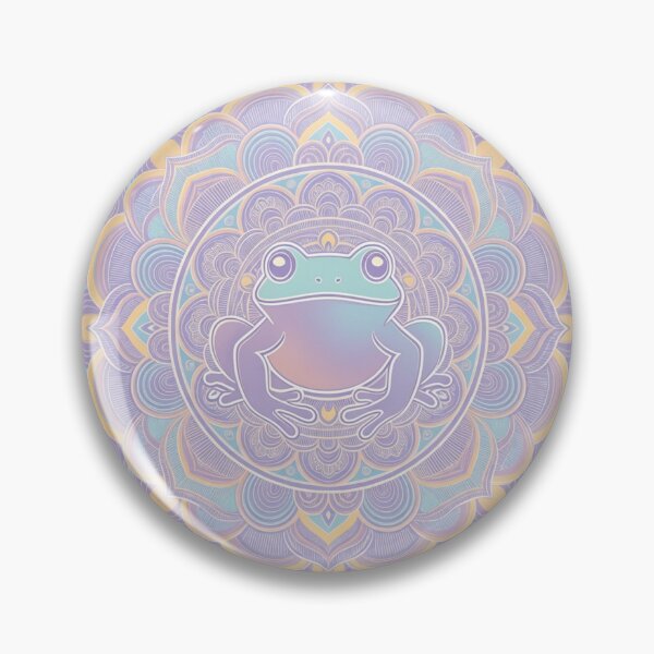 Item preview, Zen Pastel Frog Mandala - Cute Spiritual Animal Art designed and sold by Chromatic Artistry.
