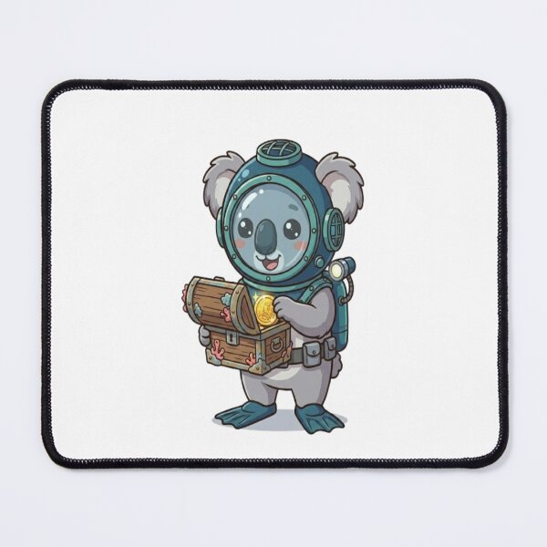 Item preview, Cute Koala Diver Treasure Hunter designed and sold by Ella_Sketch.