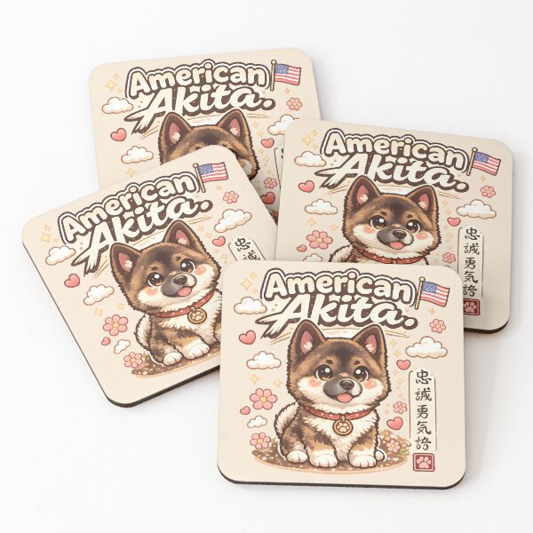 Item preview, American Akita Kawaii Puppy – Cute Japanese Dog Anime Style designed and sold by blankTeeShirt.