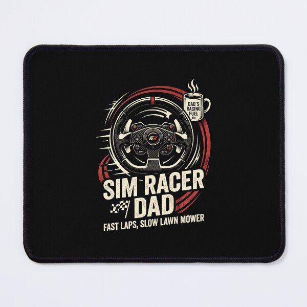 Item preview, Sim Racer Dad Fast Laps Slow Lawn Mower designed and sold by Fenay Designs.