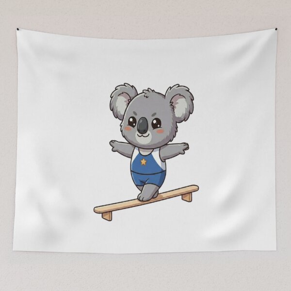 Item preview, Cute Koala Gymnast Balance Beam designed and sold by Ella_Sketch.