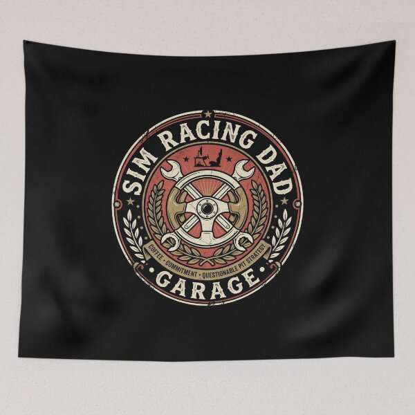 Item preview, Sim Racing Dad Garage Coffee Commitment Questionable Pit Strategy designed and sold by Fenay Designs.