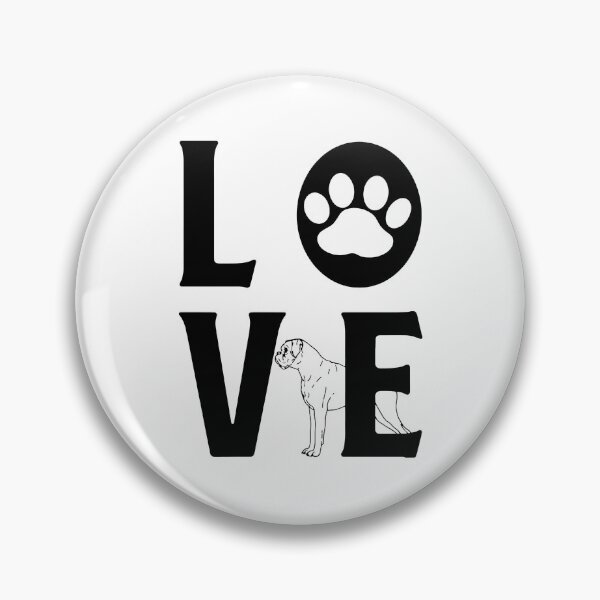 Item preview, LOVE Boxer Dog Paw Typography Shirt designed and sold by Dmo3HarkoArt.
