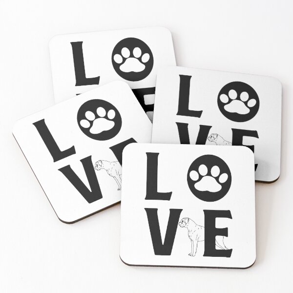 Item preview, LOVE Boxer Dog Paw Typography Shirt designed and sold by Dmo3HarkoArt.