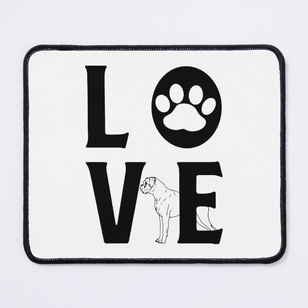 Item preview, LOVE Boxer Dog Paw Typography Shirt designed and sold by Dmo3HarkoArt.