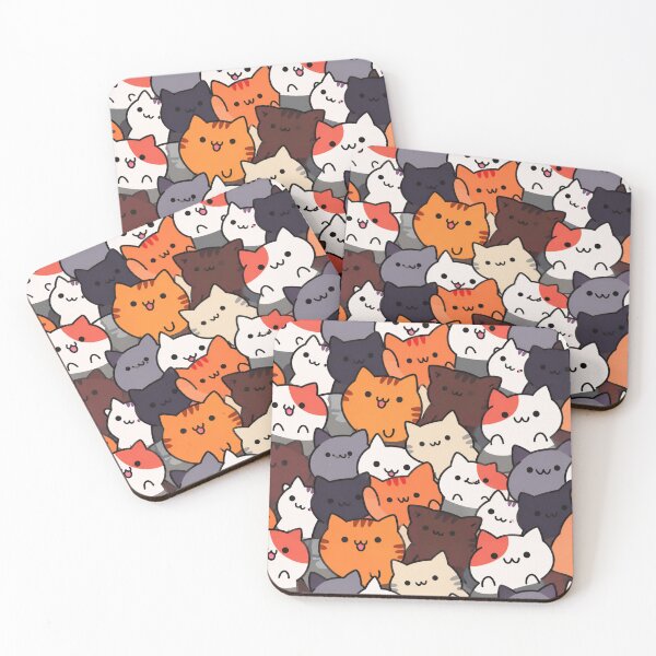 Item preview, Kawaii Cat Pattern Backpack – Cute Chibi Cats Seamless Aesthetic Design designed and sold by IconicDesignsXd.