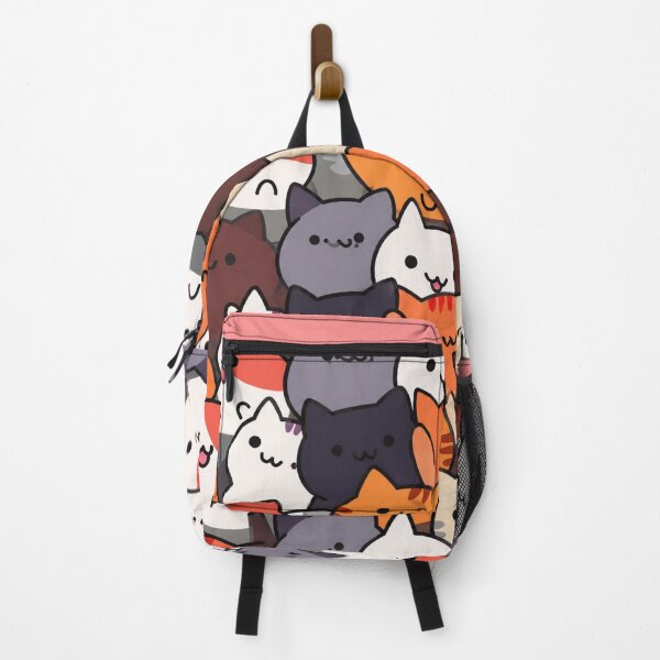 Artikelvorschau, Rucksack mit Kawaii-Katzenmuster – Niedliches, nahtloses Design mit Chibi-Katzen entworfen und verkauft von IconicDesignsXd.