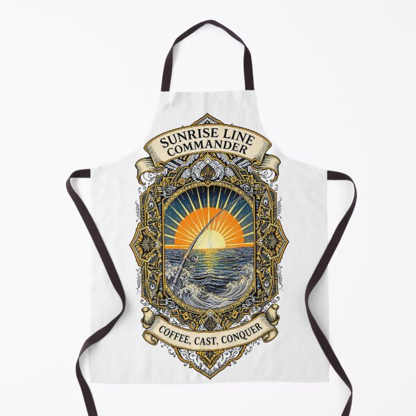 Item preview, Sunrise Line Commander Coffee Cast Conquer Funny Fishing Gift designed and sold by YMLux.